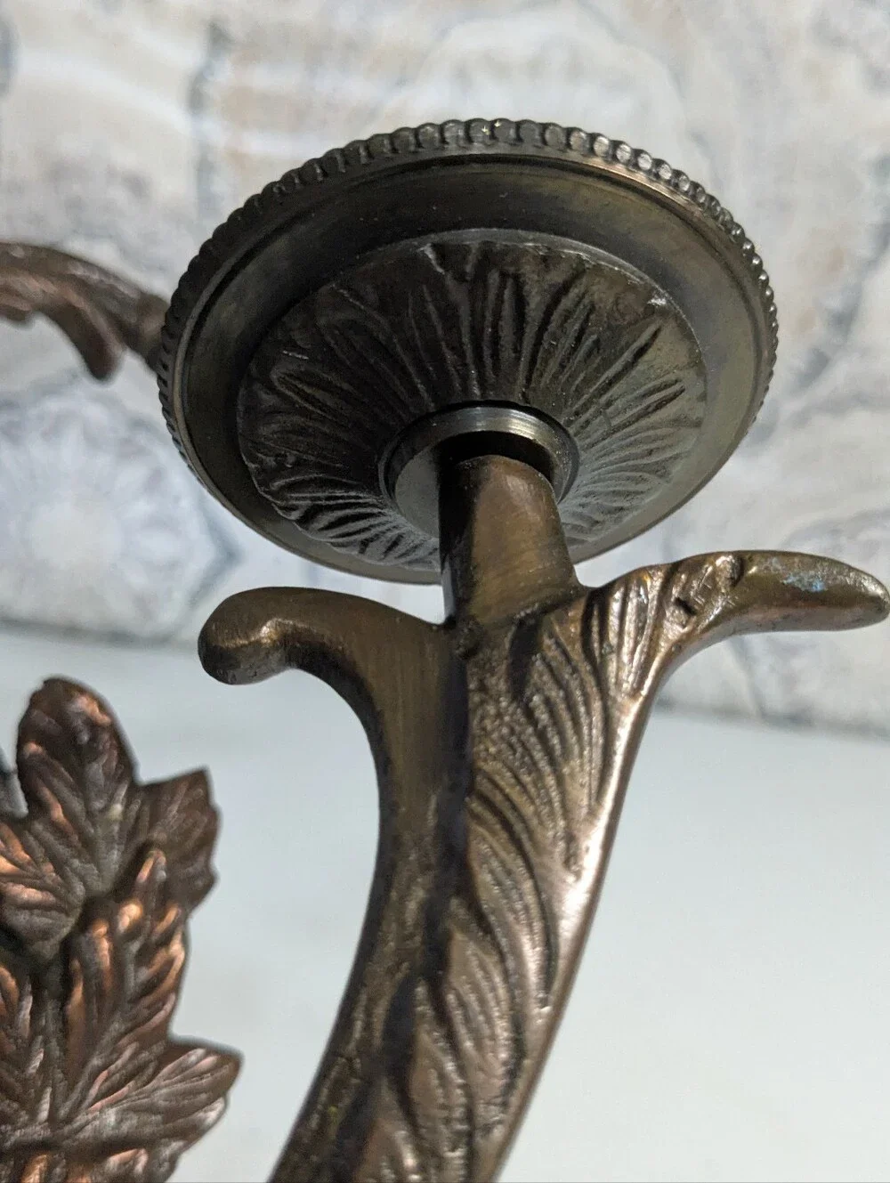 NWT Candle Wall Sconce 2 Arm Lyre Harp Cast Iron | Cottage Decor